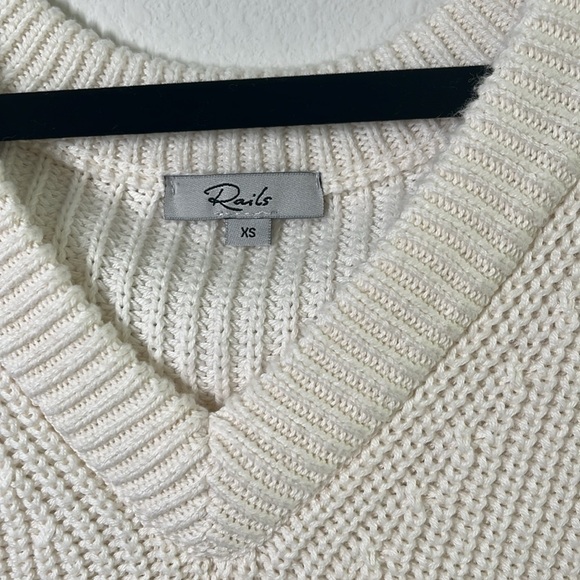 Rails Cashmere Chandler Cream Knit Sweater Vest Size XS Oversized - Picture 3 of 6